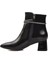 Siyah Rugan Poliüretan Kadın Topuklu Bot 2