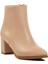 Bej Cilt Kadın Topuklu Bot 3