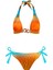 4612 Kahve Mavi Desenli Bikini Takımı 4