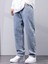 Erkek Casual Baggy Denim Jean Kot Pantolon 1