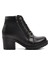 Siyah Poliüretan Kadın Topuklu Bot 1