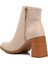 Bej Kadın Topuklu Bot 4