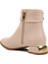 Bej Kadın Topuklu Bot 5