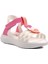 Beyaz Fuşya Pembe Kız Çocuk Düz Sandalet 3
