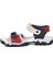 Lacivert Kırmızı Erkek Çocuk Düz Sandalet 2