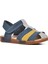 Lacivert Bej Hardal Comfort Erkek Çocuk Düz Sandalet 3