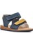 Lacivert Bej Hardal Comfort Erkek Çocuk Düz Sandalet 3