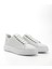 Erkek Beyaz Bağcıklı Hakiki Deri Sneaker 2