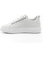 Erkek Beyaz Bağcıklı Hakiki Deri Sneaker 3