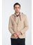 Marcio Erkek Krem Çıkarılabilir Kapşonlu Yarım Astar Slim Fit Mono Yaka Spor Blazer Ceket 4