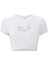 Kadın Kristal Taş Baskılı Angel Crop T-Shirt Beyaz 1