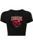Kadın Cherries Crop T-Shirt Siyah 1
