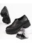 Deri Kadın Tırtıklı Platform Loafer Ayakkabı TRC49-4003 1