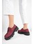 Deri Kadın Tırtıklı Platform Loafer Ayakkabı TRC49-4003 1