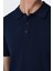 Erkek Regular Fit Polo Yaka Lacivert Triko T-Shirt - 22022219 2