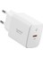 20W Usb-C Mini Hızlı Şarj Aleti/şarj Isısını Düşürür Gan Destekli Akım Korumalı Güç Adaptörü iPhone & Android & iPad Type-C EE201 White - ACH08701 1