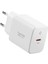 20W Usb-C Mini Hızlı Şarj Aleti/şarj Isısını Düşürür Gan Destekli Akım Korumalı Güç Adaptörü iPhone & Android & iPad Type-C EE201 White - ACH08701 3