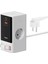 Power Combo Dijital Powerstrip 2AC+1U+1C+RETRACTABLE-C 65W Smart Versiyon Şarj Cihaz Seti-Beyaz 1