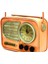 Dekoratif Metal Radyo Saat Masa Saati Vintage Ev Ofis Hediyelik 3