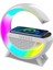 Kablosuz Şarj Istasyonu Speaker Özellikli LED Işıklı Fm Radyolu Harika Bluetooth Speaker Apple iPhone Uyumlu ve Samsung Uyumlu Telefon Şarj Standı Bataryalı 22.5cm x 22.5cm B2301 1
