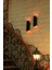 2 Adet Pilli Modern Dekoratif Duvar Aydınlatması Aplik Gece Lambası Siyah (Amber Işık) 2