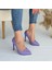 Hydim Hillar Lila Cilt Stiletto Ayakkabı 4