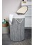 Katlanır Oval Bambu Çamaşır Kirli Sepeti FMA331916 5