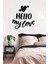 Ahşap Siyah Hello My Love Duvar Dekoru - Salon Oturma Odası Yatak Odası Için Lazer Kesim Tablo 50 x 50 1