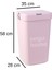 Pembe Dokunmatik Tekli Çamaşır Sepeti, Şık ve Kullanışlı, Plastik, 20-49 L 3