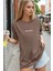 Teenage Millionaire Kadın Kahverengi Spectacular Oversize Salas T-Shirt 1