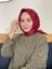 Koyu Kırmızı Siyane Scarf Kristal Eşarp 1