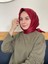 Koyu Kırmızı Siyane Scarf Kristal Eşarp 2