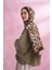 Kahve Armanda Multi Leopar Desen Vual Şal 1