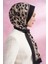 Siyah - Vizon Armanda Multi Leopar Desen Vual Şal 2