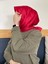 Kırmızı Siyane Scarf Kristal Eşarp 3