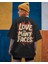 Siyah & Beyaz Oversize Arka Baskılı Tişört – "love Has Many Faces" Yazı Tasarımı, Renkli ve Anlamlı Stil 1