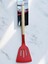 Mutfak Spatulası Bambu Saplı Izgara Şeklinde Krımızı Renk 31 cm 1