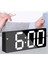 Dekoratif Masa Saati Derece Alarm Takvim Fonksiyonlu Şarjlı LED Işıklı Dijital Siyah 1