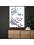 Modern Çizgi Atatürk - Mavi Beyaz Grafik Kanvas Tablo 1