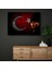 Kalpaklı Atatürk - Kırmızı Siyah Bayrak Fonlu Kanvas Tablo 1
