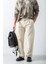 Erkek Baggy Fit Kadife Pantolon Krem 1