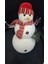 Atkılı Bereli Kardan Adam Dekor 38X20CM Hediyelik Yılbaşı Noel Yeni Yıl Havuç Burun 1 Adet 1