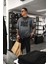 Erkek Baskılı Yıkamalı Oversize T-Shirt Siyah 5