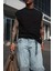 Erkek Önü Işlemeli Oversize Yıkamalı Kolsuz T-Shirt Siyah 1