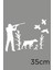 Kuşları Avlayan Avcı Köpeği ile Birlikte Araç Için Sticker 35CM - Beyaz 1