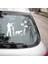 Kuşları Avlayan Avcı Köpeği ile Birlikte Araç Için Sticker 35CM - Beyaz 2