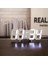 3D LED Sıcaklık Gösterge Akrilik Dijital Masa ve Duvar Saati USB Powered Modern Saat Alarm Evi Ofis 4