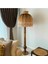 Vizon Renk Kadife Lambader Kahve Ahşap Ayak Vintage 50 x 170 cm LM01298 2