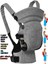 Ergonomik Bebek Taşıma Kangurusu - Gri Renkli - Hafif ve Güvenli - 0-12 Kg Taşıma Kapasitesi 1