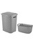 Gri 2'li örgü çamaşır sepeti seti, şık ve kullanışlı ev düzeni için ideal 1